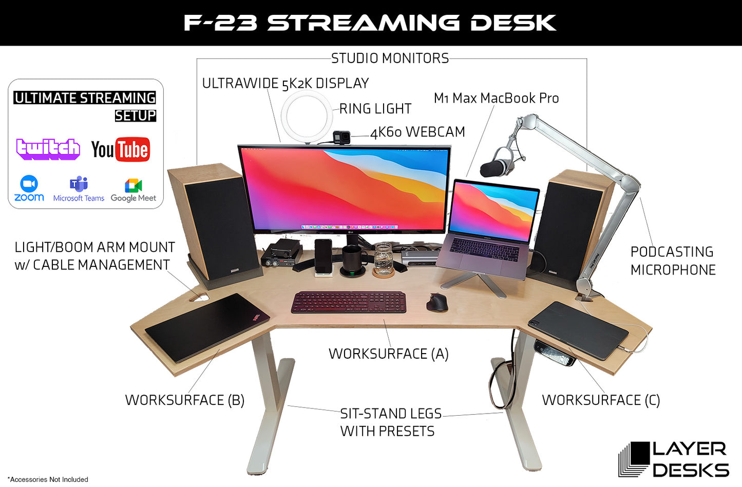 F-23 Streaming Desk